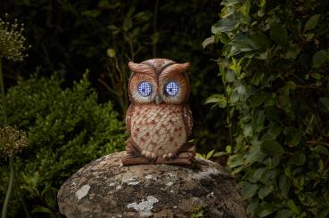 Preview: Solarlicht Zwinkernde Eule 25 cm